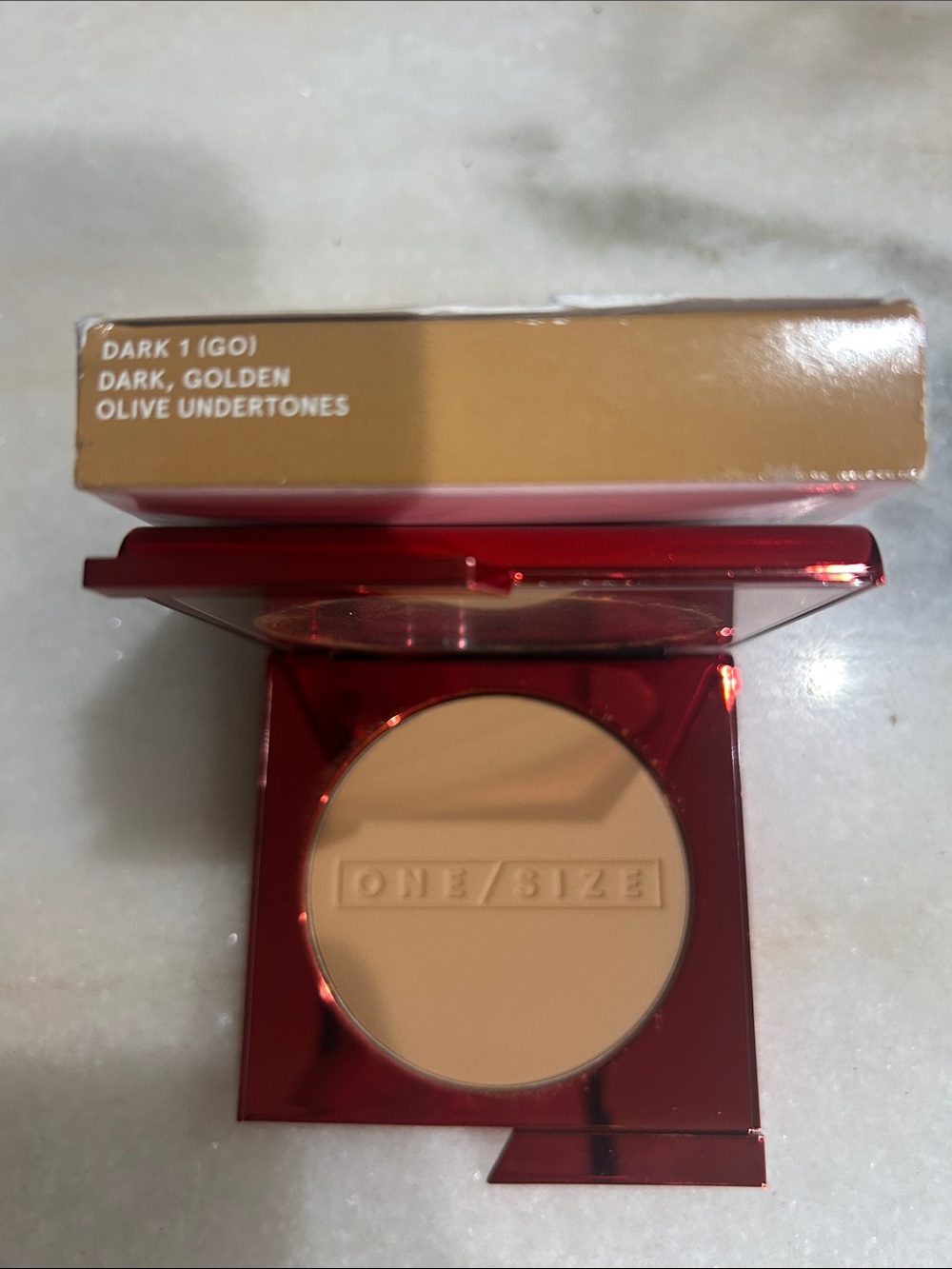 ONE/SIZE Matte Pressed Powder Foundation - Dark 1 (Golden Olive)